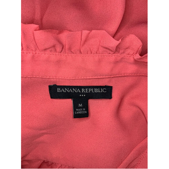 Banana Republic‎ Pink Ruffle Sleeveless Tank Top Camisole Women Medium - Picture 4 of 5